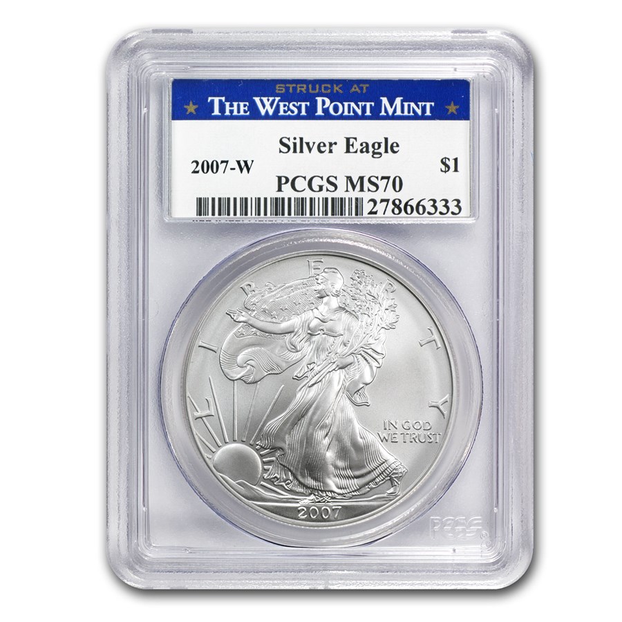 2007-W Burnished American Silver Eagle MS-70 PCGS