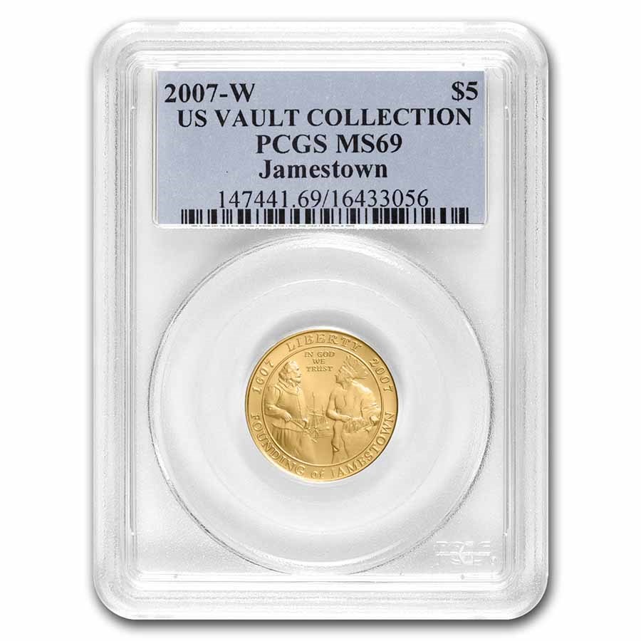 2007-W Gold $5 Commem Jamestown MS-69 PCGS