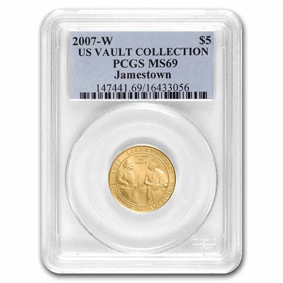 2007-W Gold $5 Commem Jamestown MS-69 PCGS 2007-W Gold $5 Commem Jamestown MS-69 PCGS