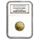 2007-W Gold $5 Commem Jamestown PF-70 NGC