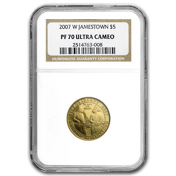 2007-W Gold $5 Commem Jamestown PF-70 NGC 2007-W Gold $5 Commem Jamestown PF-70 NGC