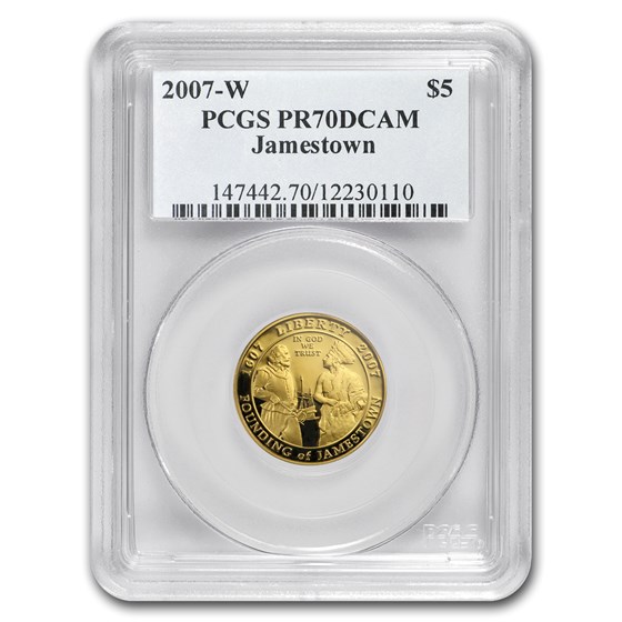 2007-W Gold $5 Commem Jamestown PR-70 PCGS 2007-W Gold $5 Commem Jamestown PR-70 PCGS