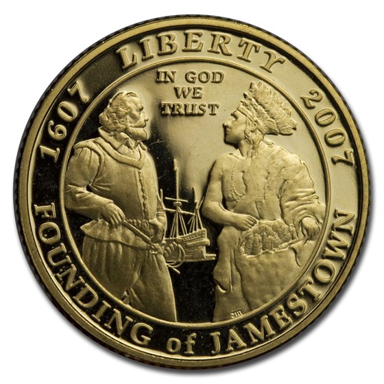 2007-W Gold $5 Commem Jamestown Proof (Capsule Only) 2007-W Gold $5 Commem Jamestown Proof (Capsule Only)