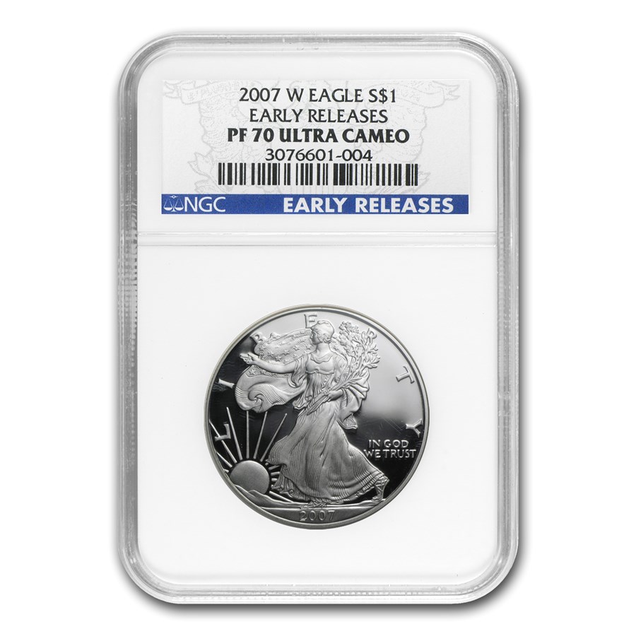 2007-W Proof American Silver Eagle PF-70 NGC (ER)
