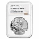 2007-W Proof American Silver Eagle PF-70 NGC