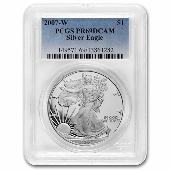 2007-W Proof American Silver Eagle PR-69 PCGS 2007-W Proof American Silver Eagle PR-69 PCGS