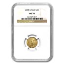 2008 1/10 oz American Gold Eagle MS-70 NGC
