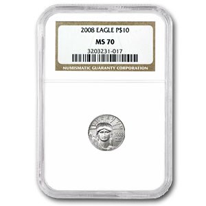 2008 1/10 oz American Platinum Eagle MS-70 NGC 2008 1/10 oz American Platinum Eagle MS-70 NGC