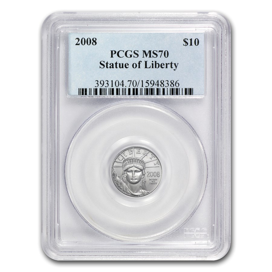 2008 1/10 oz American Platinum Eagle MS-70 PCGS