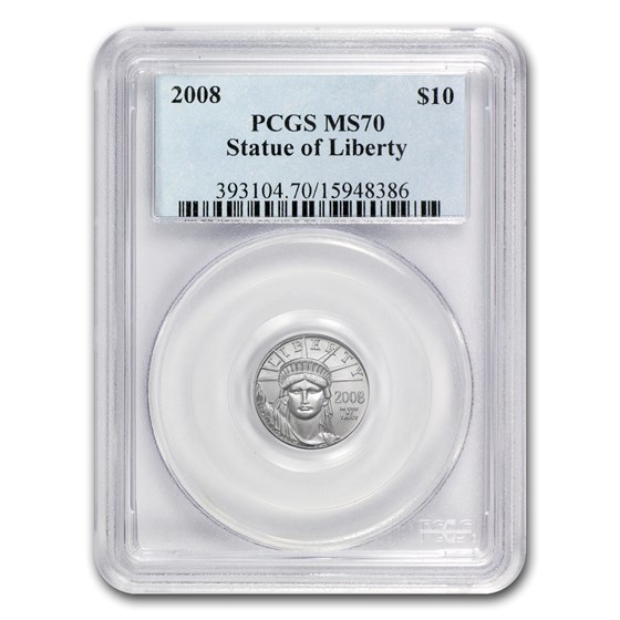 2008 1/10 oz American Platinum Eagle MS-70 PCGS 2008 1/10 oz American Platinum Eagle MS-70 PCGS