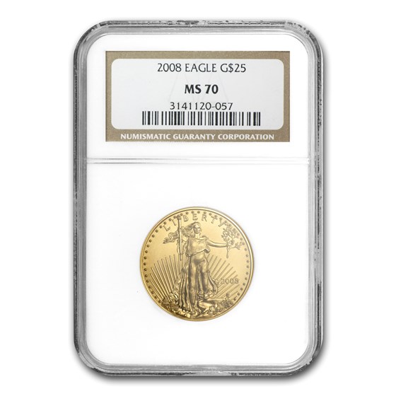 2008 1/2 oz American Gold Eagle MS-70 NGC 2008 1/2 oz American Gold Eagle MS-70 NGC