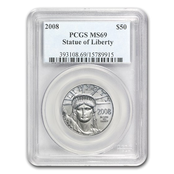 2008 1/2 oz American Platinum Eagle MS-69 PCGS 2008 1/2 oz American Platinum Eagle MS-69 PCGS