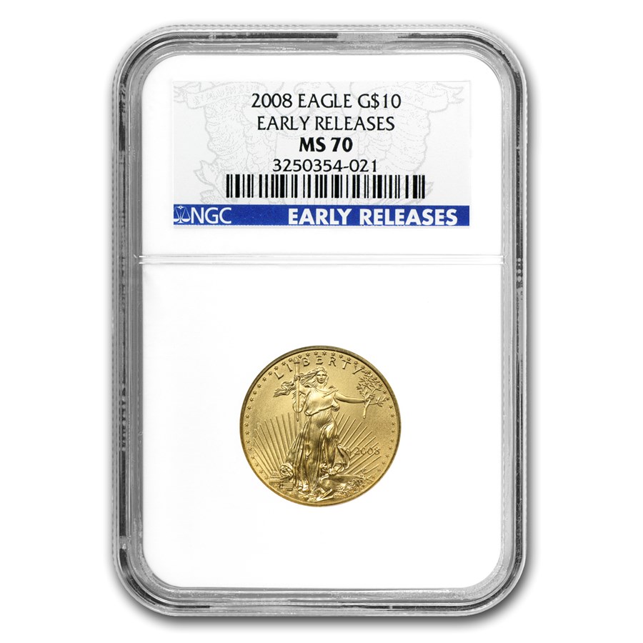 2008 1/4 oz American Gold Eagle MS-70 NGC (Early Releases)