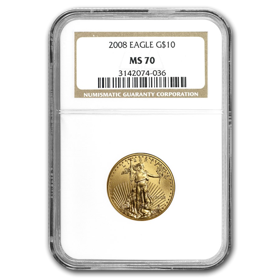2008 1/4 oz American Gold Eagle MS-70 NGC