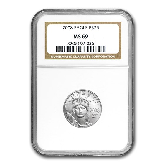 2008 1/4 oz American Platinum Eagle MS-69 NGC 2008 1/4 oz American Platinum Eagle MS-69 NGC