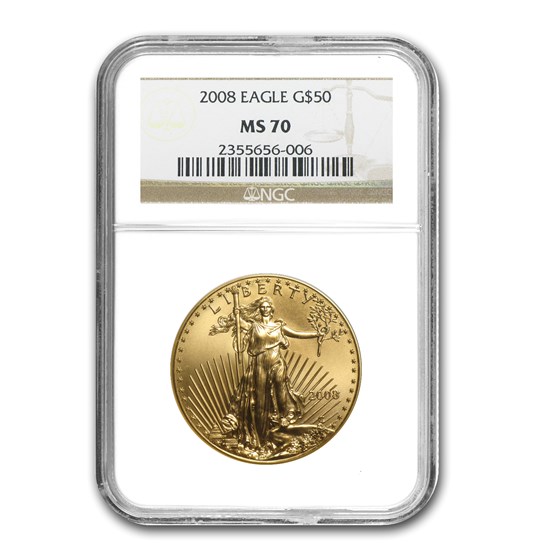 2008 1 oz American Gold Eagle MS-70 NGC 2008 1 oz American Gold Eagle MS-70 NGC