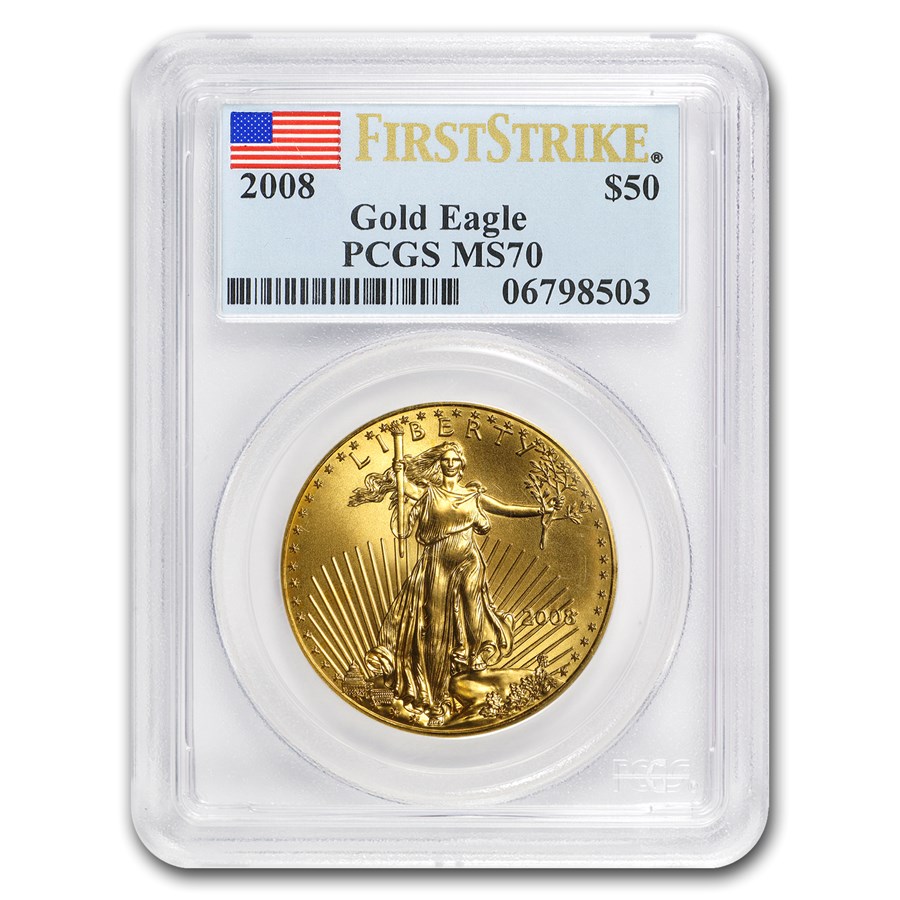 2008 1 oz American Gold Eagle MS-70 PCGS (FS)