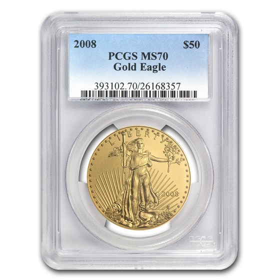 2008 1 oz American Gold Eagle MS-70 PCGS 2008 1 oz American Gold Eagle MS-70 PCGS