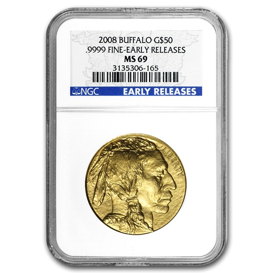 2008 1 oz Gold Buffalo MS-69 NGC (Early Releases) 2008 1 oz Gold Buffalo MS-69 NGC (Early Releases)