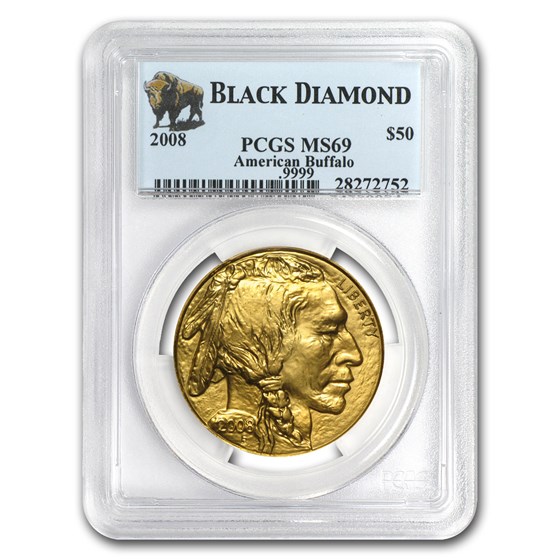 2008 1 oz Gold Buffalo MS-69 PCGS (Black Diamond) 2008 1 oz Gold Buffalo MS-69 PCGS (Black Diamond)