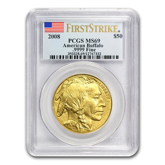 2008 1 oz Gold Buffalo MS-69 PCGS (FirstStrike®) 2008 1 oz Gold Buffalo MS-69 PCGS (FirstStrike®)