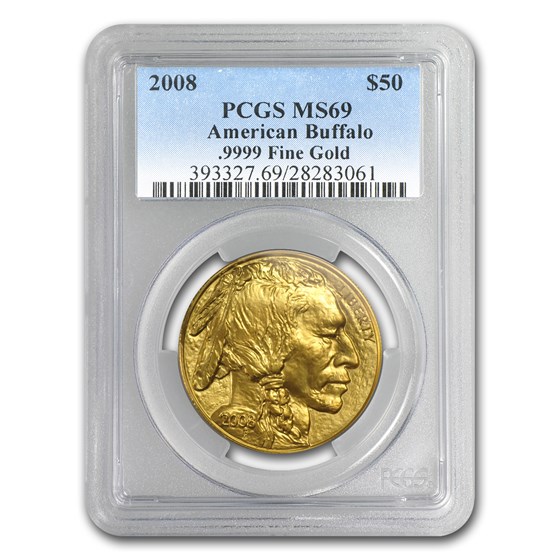 2008 1 oz Gold Buffalo MS-69 PCGS 2008 1 oz Gold Buffalo MS-69 PCGS