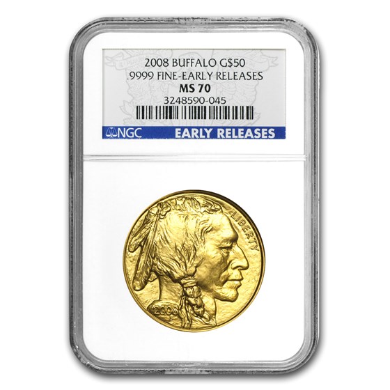 2008 1 oz Gold Buffalo MS-70 NGC (Early Releases) 2008 1 oz Gold Buffalo MS-70 NGC (Early Releases)