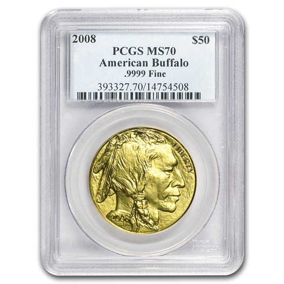 2008 1 oz Gold Buffalo MS-70 PCGS 2008 1 oz Gold Buffalo MS-70 PCGS