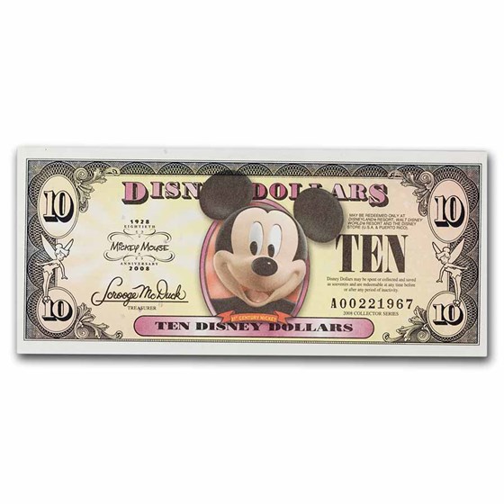 2008 $10.00 (A) Bobble Head Mickey CU (DIS#142)