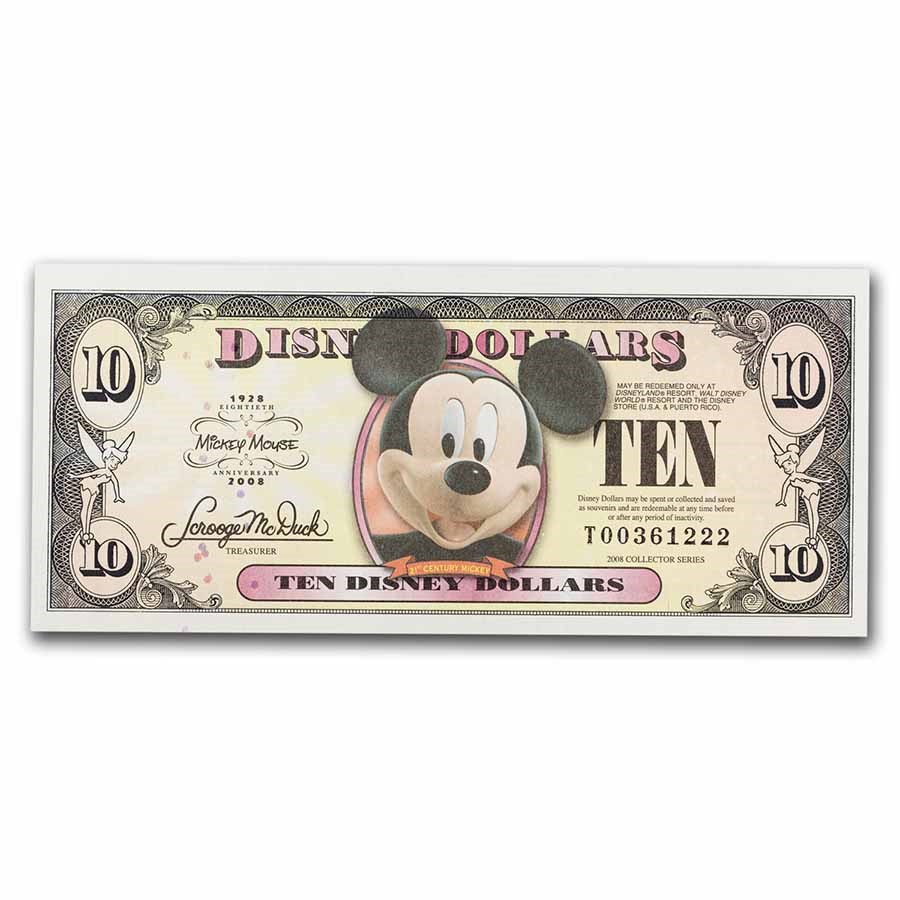 2008 $10.00 (T) Bobble Head Mickey CU (DIS#145)