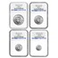 2008 4-Coin American Platinum Eagle Set MS-70 NGC (ER)