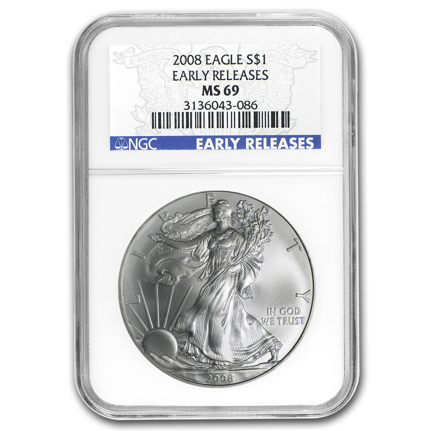Buy 2008 American Silver Eagle MS-69 NGC (Early Release) | APMEX