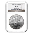 2008 American Silver Eagle MS-69 NGC