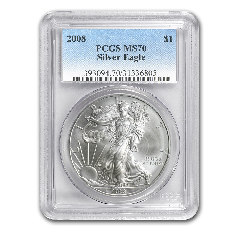 2008 American Silver Eagle MS-70 PCGS