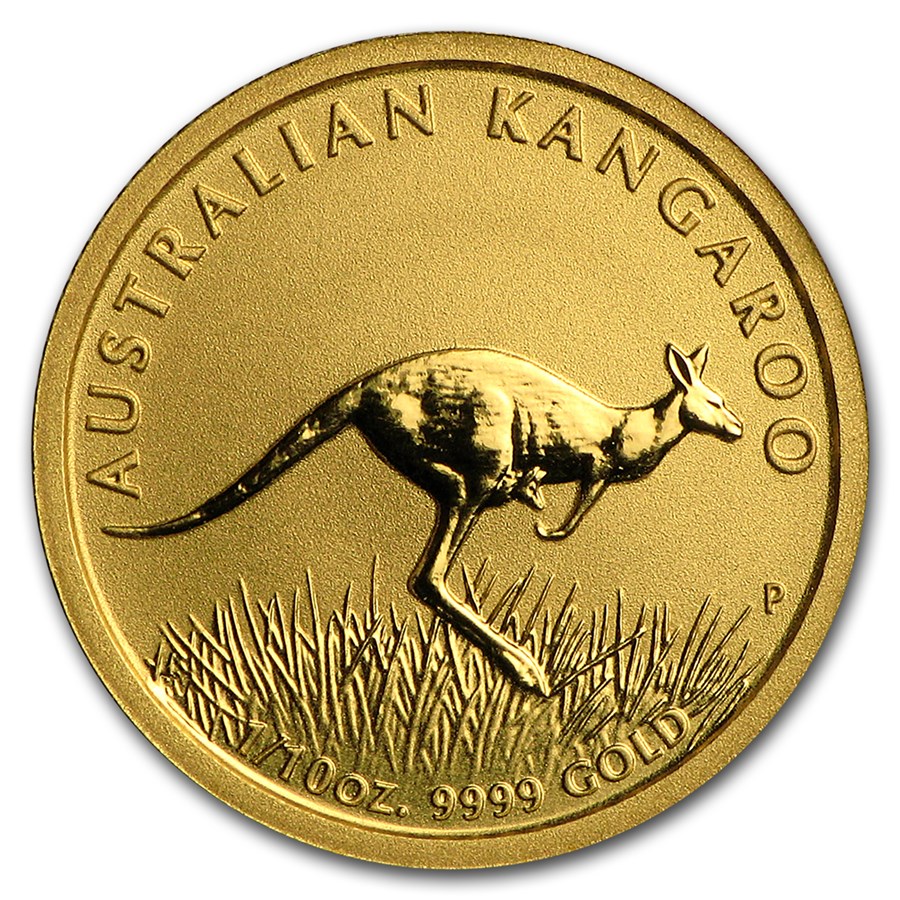 2008 Australia 1/10 oz Gold Kangaroo BU