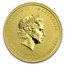2008 Australia 1/10 oz Gold Lunar Mouse BU (SII, Colorized)