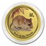 2008 Australia 1/10 oz Gold Lunar Mouse BU (SII, Colorized)