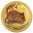 2008 Australia 1/2 oz Gold Lunar Mouse BU (SII, Colorized)