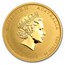 2008 Australia 1/2 oz Gold Lunar Mouse BU (SII, Colorized)