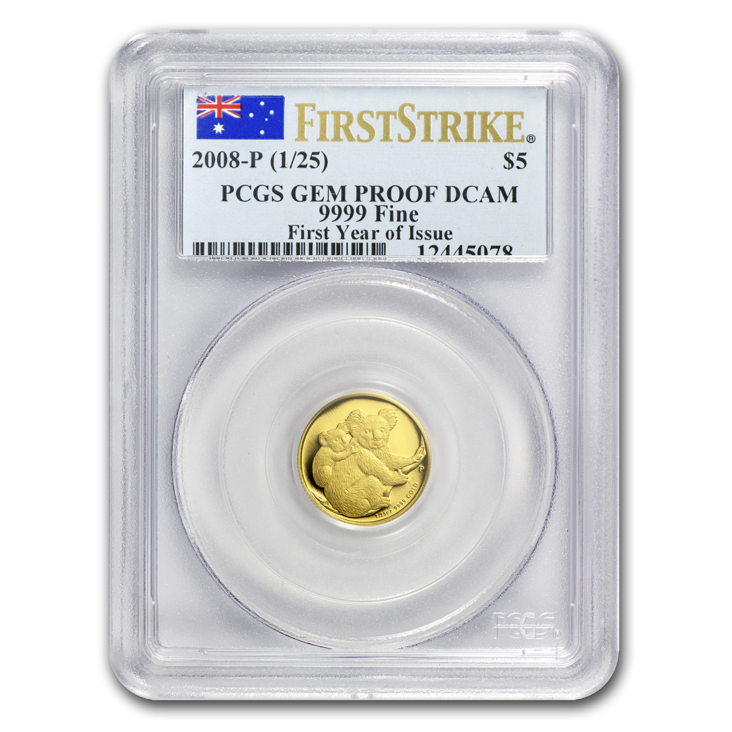 Buy 2008-P Australia 1/25 oz Gold Koala Gem Proof PCGS (FS) | APMEX