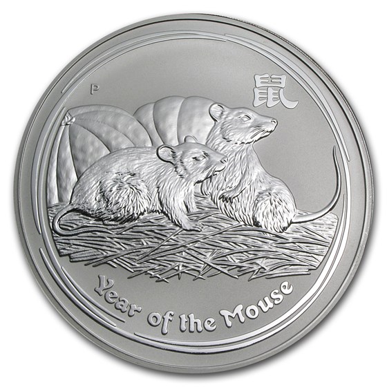 2008 Australia 1 kilo Silver Year of the Mouse BU (Series II)