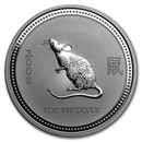 2008 Australia 1 oz Silver Year of the Mouse BU (Series I)
