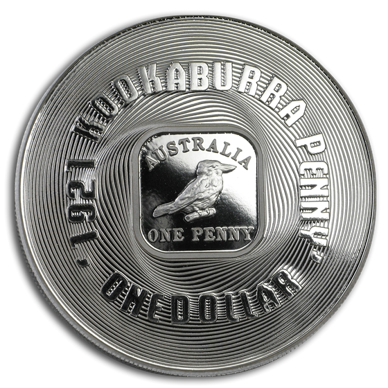 2008 Australia $1 Silver Proof 1921 Kookaburra Penny (Coin Only) 2008 Australia $1 Silver Proof 1921 Kookaburra Penny (Coin Only)