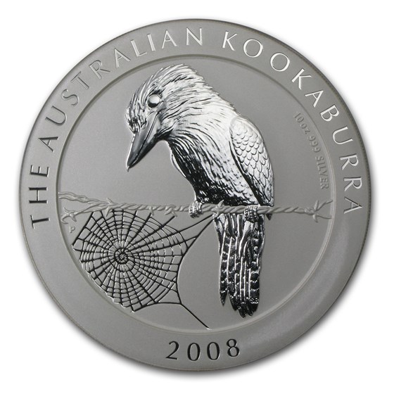 2008 Australia 10 oz Silver Kookaburra BU 2008 Australia 10 oz Silver Kookaburra BU