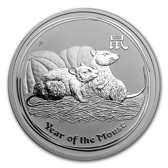 2008 Australia 2 oz Silver Year of the Mouse BU (Series II) 2008 Australia 2 oz Silver Year of the Mouse BU (Series II)