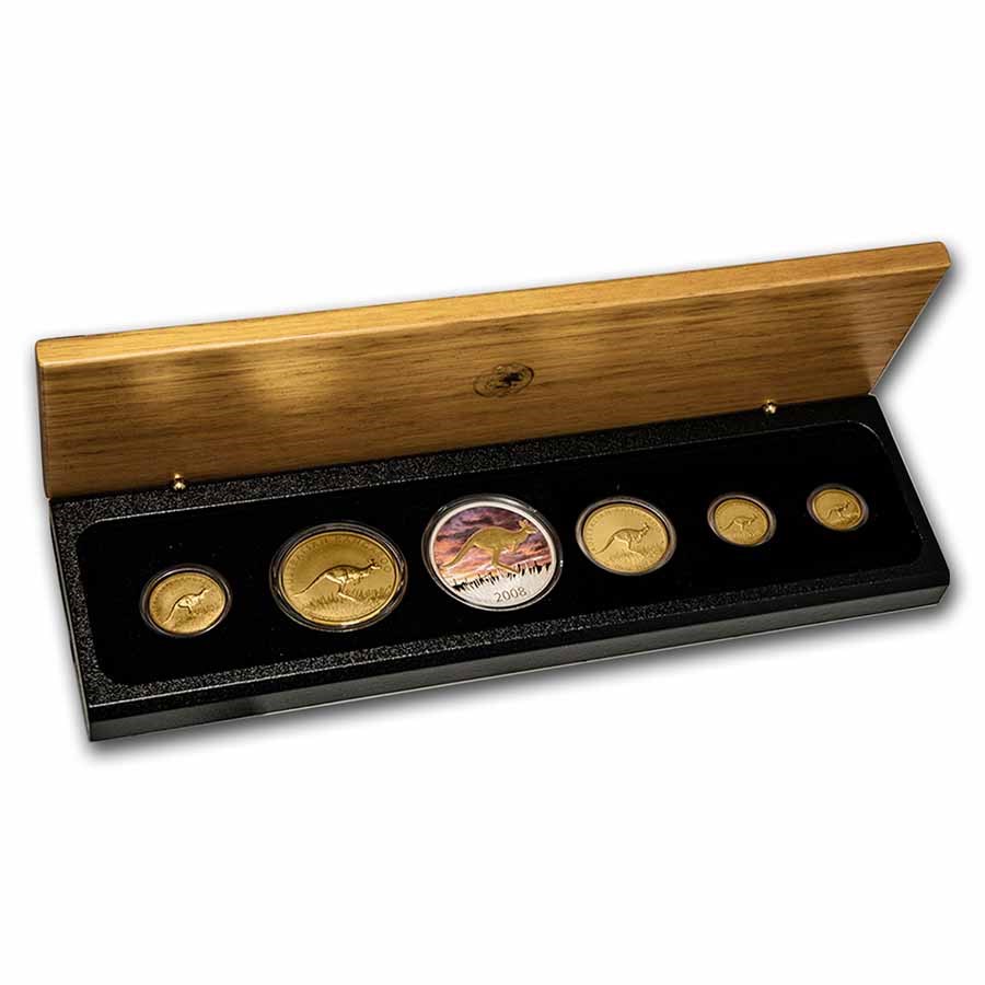 2008 Australia 6-Coin Gold/Silver Kangaroo Prestige Set (No COA)