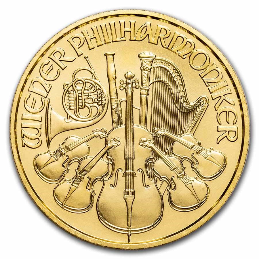 2008 Austria 1/2 oz Gold Philharmonic BU