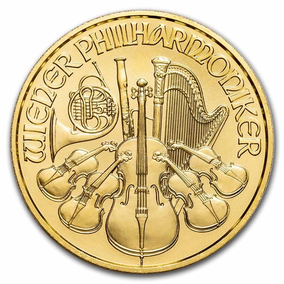 2008 Austria 1/2 oz Gold Philharmonic BU 2008 Austria 1/2 oz Gold Philharmonic BU