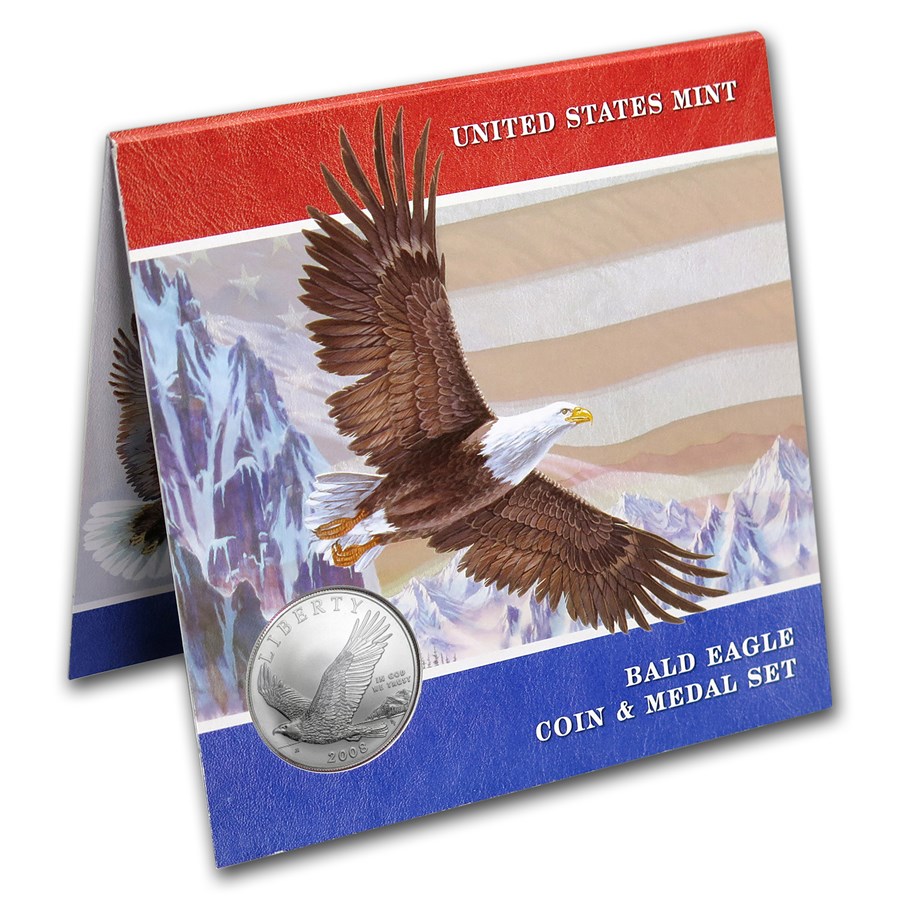 2008 Bald Eagle Coin and Medal Set BU (Booklet)