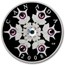 2008 Canada 1 oz Silver $20 Crystal Snowflake (Amethyst, w/Box)